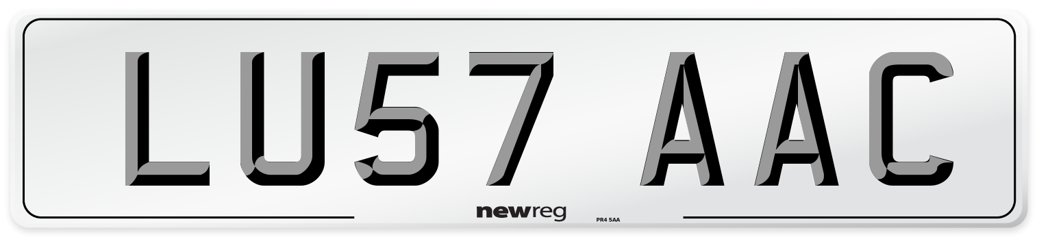 LU57 AAC Number Plate from New Reg